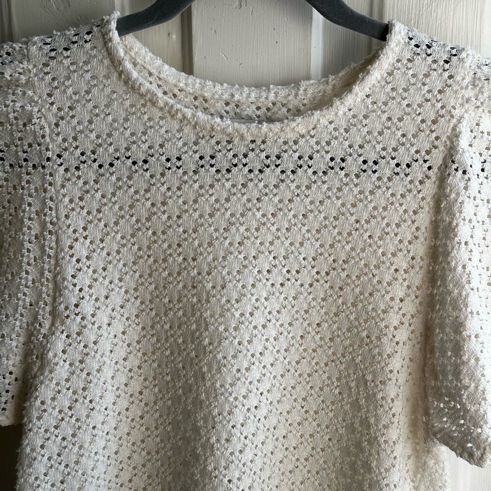 Madewell Texture & Thread Eyelet Flutter-Sleeve T… - image 3